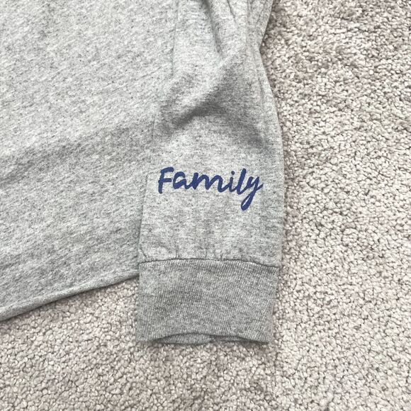 Disney Stitch Cropped Top Womens XL Gray Long Sleeve Crew Neck Cotton Casual Tee - Picture 9 of 12